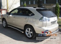 Защита заднего бампера на Lexus RX 03-08, нерж-0