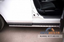 Пороги труба на Mazda CX-7 2010--2