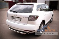 Защита заднего бампера на Mazda CX-7 2010-, нерж-2