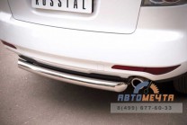 Защита заднего бампера на Mazda CX-7 2010-, нерж-4