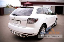 Защита заднего бампера для Mazda CX-7 2010-, d76/42 мм (дуга)-2 Защита заднего бампера для Mazda CX-7 2010--2