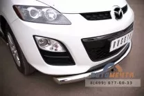Защита переднего бампера на Mazda CX-7 2010-, нерж