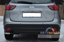 Защита заднего бампера для Mazda CX5 2011-, (уголки), d42 мм-3 Защита заднего бампера на Mazda CX-5 2011-, нерж-3