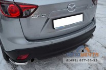 Защита заднего бампера для Mazda CX5 2011-, (уголки), d42 мм-4 Защита заднего бампера на Mazda CX-5 2011-, нерж-4