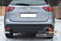 Защита заднего бампера для Mazda CX5 2011-, (уголки), d63 мм-0 Защита заднего бампера на Mazda CX-5 2011-, нерж.-0