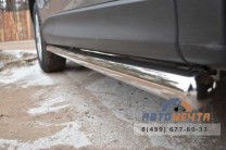 Защита порогов для Mazda CX5 2011-, d63 мм, сферические наконечники-1 Пороги для Mazda CX-5 2011--1