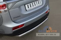 Защита заднего бампера Mitsubishi Outlander 2012, нерж