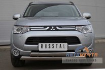Защита бампера передняя на Mitsubishi Outlander 2012-2