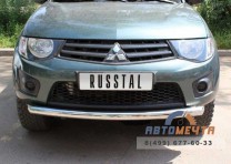 Защита переднего бампера на Mitsubishi L200 2010--5