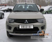 Защита переднего бампера на Mitsubishi L200 2010--4