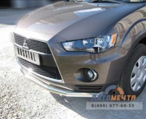 Кенгурятник для Mitsubishi Outlander XL 2010-, d76 мм, (5 секций)-0 Кенгурятник для Mitsubishi Outlander XL 2010--0