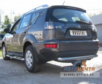 Защита зад. бампера Mitsubishi Outlander XL 10-, нерж.-2