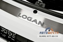 Накладка на задний бампер (НПС) Рено Логан c 2014-1