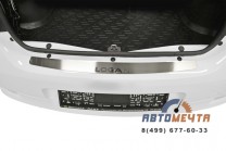 Накладка на задний бампер (НПС) Рено Логан c 2014-2