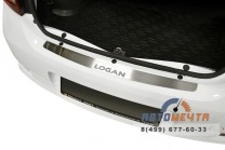 Накладка на задний бампер (НПС) Рено Логан c 2014-3