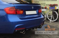 Накладка на задний бампер для BMW 3 (диффузор)-2 Накладка на задний бампер для BMW 3 (диффузор)-2