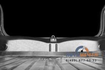 Накладка в проем багажника (черное тиснение ABS)) Рено Логан с 2014-1