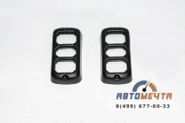 Накладки задних фонарей УАЗ 452, 469 Буханка (АБС-пластик 2 шт)-0