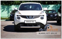 Защита переднего бампера для Nissan Juke 4х2 , d75x42 мм, овал, (дуга)-0 Защита переднего бампера для Nissan Juke-0