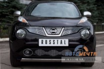 Защита бампера передняя на Nissan Juke, нерж-2