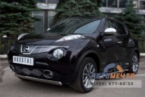 Защита бампера передняя на Nissan Juke, нерж-0