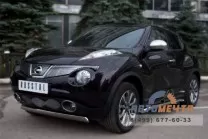Защита бампера передняя на Nissan Juke, нерж
