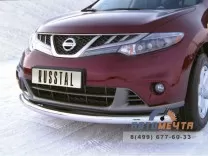 Защита переднего бампера на Nissan Murano из нерж.