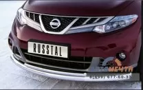 Защита бампера передняя на Nissan Murano 2010-, нерж