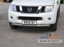 Защита бампера передняя на Nissan Pathfinder 2010--1