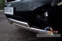 Защита переднего бампера для Nissan Patrol 2010, d75х42/75х42 мм, ступень-3 Защита переднего бампера на Nissan Patrol 2010-3