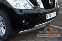 Защита переднего бампера на Nissan Patrol 2010