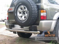 Защита заднего бампера на Nissan Patrol Y61 98-03-1