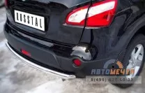Защита заднего бампера на Nissan Quasquai +2
