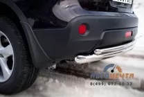 Защита заднего бампера на Nissan Quasquai 2010-, нерж
