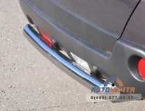 Защита заднего бампера на Nissan X-Trail 2011-, нерж-1