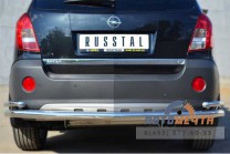 Защита заднего бампера для Opel Antara 2012-, d63 мм (секции) d42 мм (уголки)-3 Защита заднего бампера на Opel Antara 2012--3