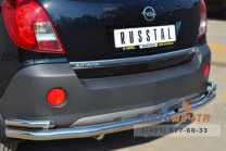 Защита заднего бампера для Opel Antara 2012-, d63 мм (секции) d42 мм (уголки)-0 Защита заднего бампера на Opel Antara 2012--0