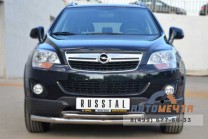 Защита переднего бампера на Opel Antara 2012-, нерж-2
