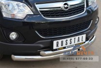 Защита переднего бампера на Opel Antara 2012-, нерж.-1