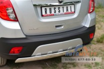 Защита заднего бампера на Opel Mokka 2012, нерж-3
