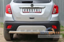 Защита заднего бампера на Opel Mokka 2012, нерж-1