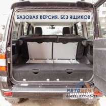 Органайзер-спальник КОМБИ для УАЗ Патриот с 2015. Столик, возможность установки ящиков, подсветки.  -1