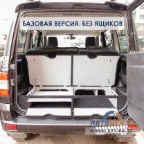Органайзер-спальник КОМБИ для УАЗ Патриот с 2015. Столик, возможность установки ящиков, подсветки.  -3