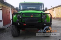 Передний силовой бампер УАЗ Хантер Трофи Максима с площадкой лебёдки, лифт 65 мм-5