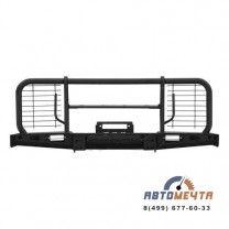 Передний силовой бампер УАЗ Буханка (Трофи Максима с площадкой лебедки)-3