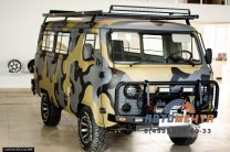 Передний силовой бампер УАЗ Буханка (Трофи Максима с площадкой лебедки)-5