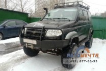 Передний силовой бампер УАЗ Патриот рест и дорест, Туризм дуги (02.225.51)