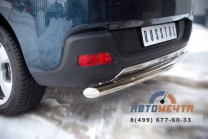Защита заднего бампера на Peugeot 3008, нержавейка-2