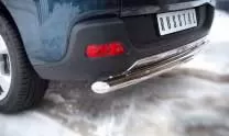 Защита заднего бампера для Peugeot 3008, d76 мм (дуга) Защита заднего бампера на Peugeot 3008