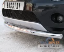 Защита переднего бампера на Peugeot 4007
